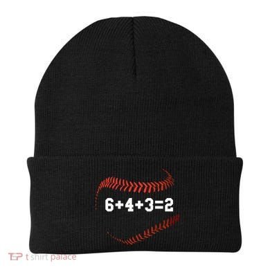 6 4 3=2 Double Play Baseball Player Gift Baseball Saying Beanie