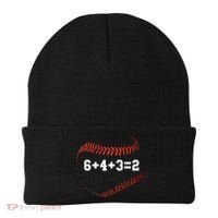 6 4 3=2 Double Play Baseball Player Gift Baseball Saying Beanie thumb 0