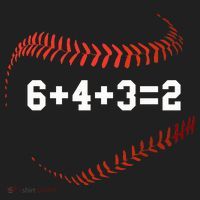 6 4 3=2 Double Play Baseball Player Gift Baseball Saying Beanie thumb 2