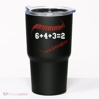 6 4 3=2 Double Play Baseball Player Gift Baseball Saying Tumbler thumb 0