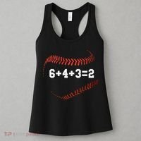 6 4 3=2 Double Play Baseball Player Gift Baseball Saying Women's Tank Top thumb 3