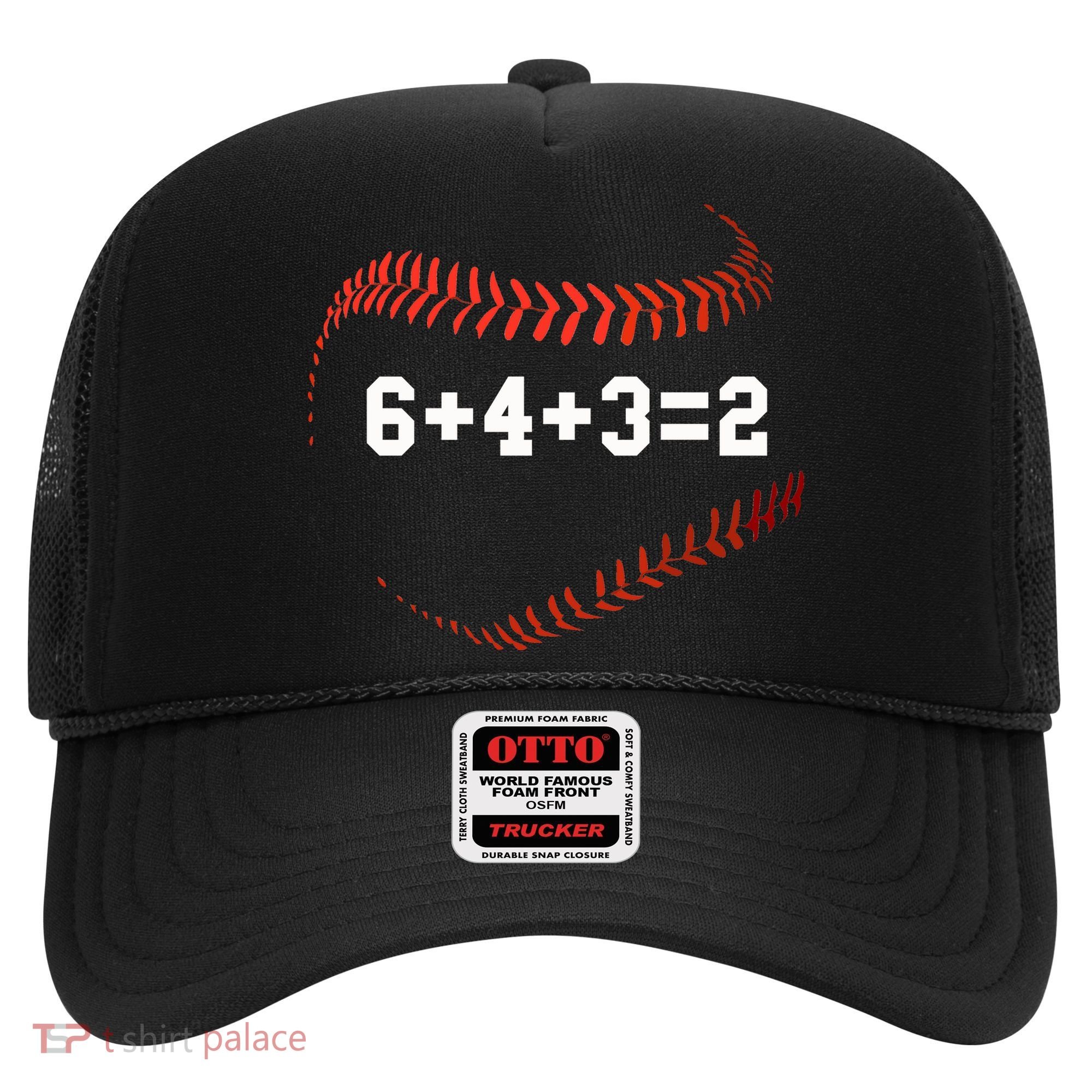 6 4 3=2 Double Play Baseball Player Gift Baseball Saying Hat