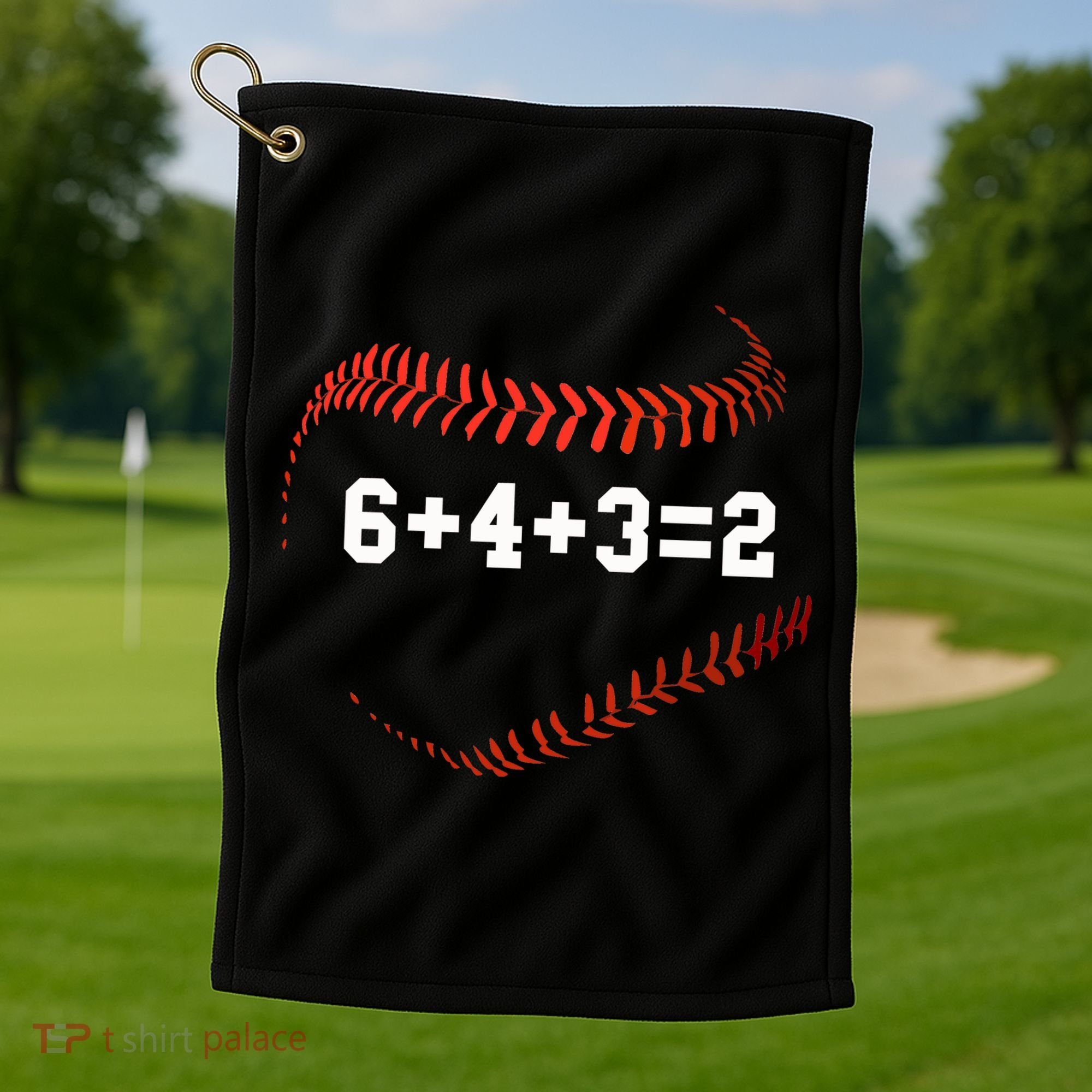 6 4 3=2 Double Play Baseball Player Gift Baseball Saying Golf Towel