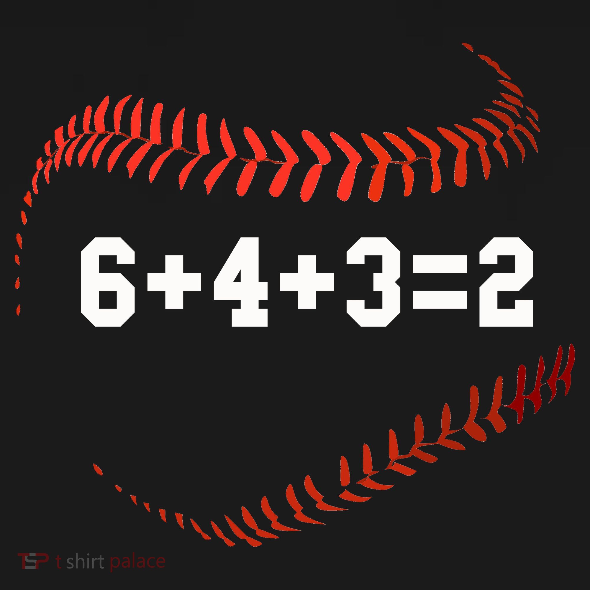 6 4 3=2 Double Play Baseball Player Gift Baseball Saying Women's Long Sleeve Shirt
