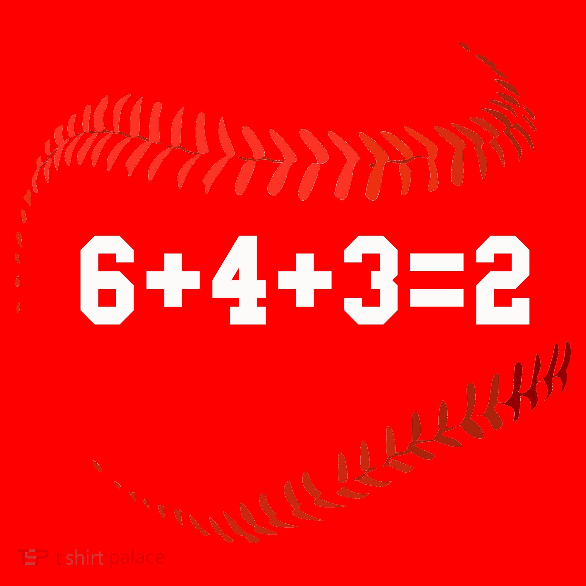 6 4 3=2 Double Play Baseball Player Gift Baseball Saying Santa Hat