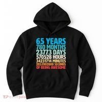 65 Years Of Being Awesome Birthday Time Breakdown Hoodie thumb 0
