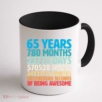 65 Years Of Being Awesome Birthday Time Breakdown Coffee Mug thumb 1