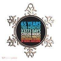 65 Years Of Being Awesome Birthday Time Breakdown Ornament thumb 0
