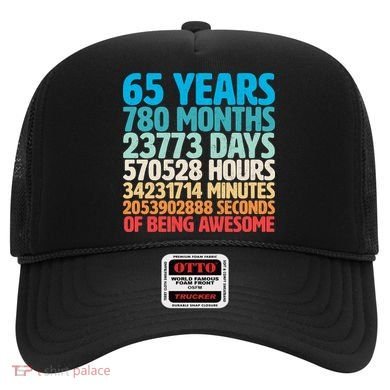 65 Years Of Being Awesome Birthday Time Breakdown Hat