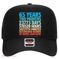 65 Years Of Being Awesome Birthday Time Breakdown Hat thumb 0