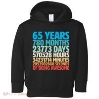 65 Years Of Being Awesome Birthday Time Breakdown Toddler Hoodie thumb 0