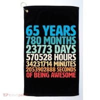65 Years Of Being Awesome Birthday Time Breakdown Golf Towel thumb 0