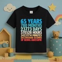 65 Years Of Being Awesome Birthday Time Breakdown Toddler T-Shirt thumb 3