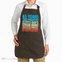 65 Years Of Being Awesome Birthday Time Breakdown Apron thumb 2