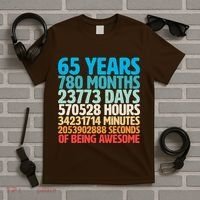 65 Years Of Being Awesome Birthday Time Breakdown T-Shirt thumb 5