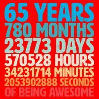 65 Years Of Being Awesome Birthday Time Breakdown Santa Hat thumb 1