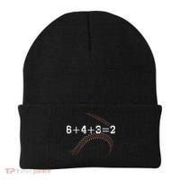 6+4+3=2 643 Double Play Outs Baseball Player Coach Softball Beanie thumb 0