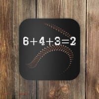 6+4+3=2 643 Double Play Outs Baseball Player Coach Softball Coaster thumb 0