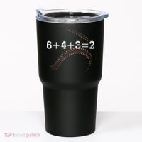6+4+3=2 643 Double Play Outs Baseball Player Coach Softball Tumbler thumb 0
