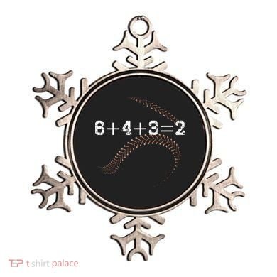 6+4+3=2 643 Double Play Outs Baseball Player Coach Softball Ornament