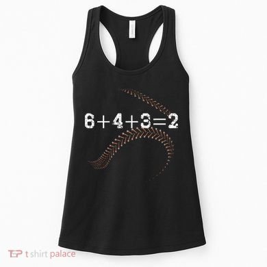 6+4+3=2 643 Double Play Outs Baseball Player Coach Softball Women's Tank Top