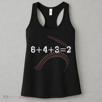 6+4+3=2 643 Double Play Outs Baseball Player Coach Softball Women's Tank Top thumb 3