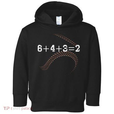 6+4+3=2 643 Double Play Outs Baseball Player Coach Softball Toddler Hoodie
