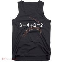 6+4+3=2 643 Double Play Outs Baseball Player Coach Softball Tank Top thumb 0