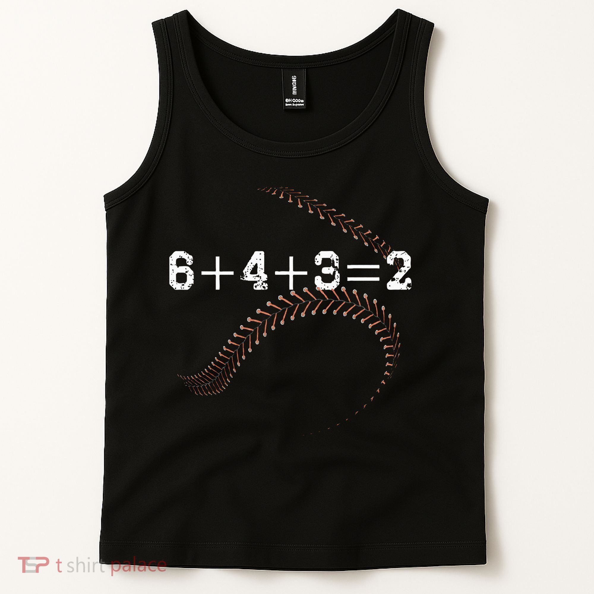 6+4+3=2 643 Double Play Outs Baseball Player Coach Softball Tank Top