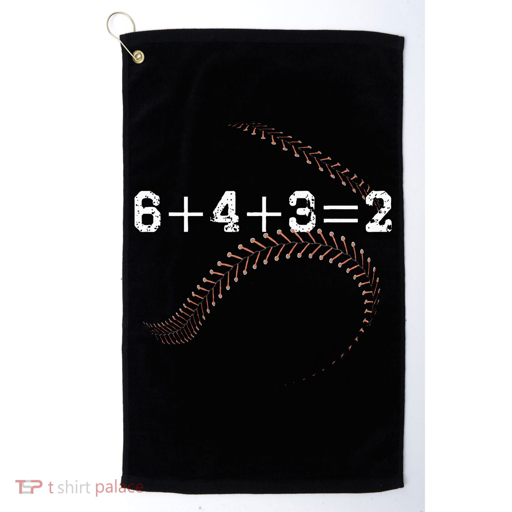 6+4+3=2 643 Double Play Outs Baseball Player Coach Softball Golf Towel