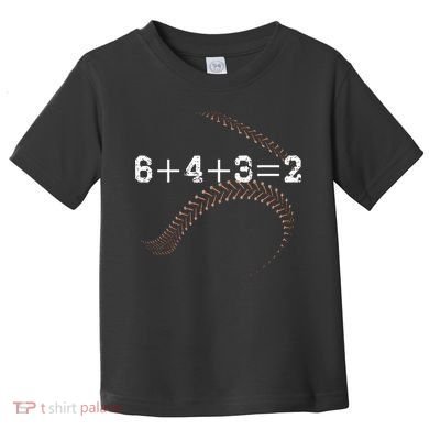 6+4+3=2 643 Double Play Outs Baseball Player Coach Softball Toddler T-Shirt