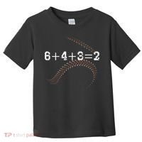 6+4+3=2 643 Double Play Outs Baseball Player Coach Softball Toddler T-Shirt thumb 0