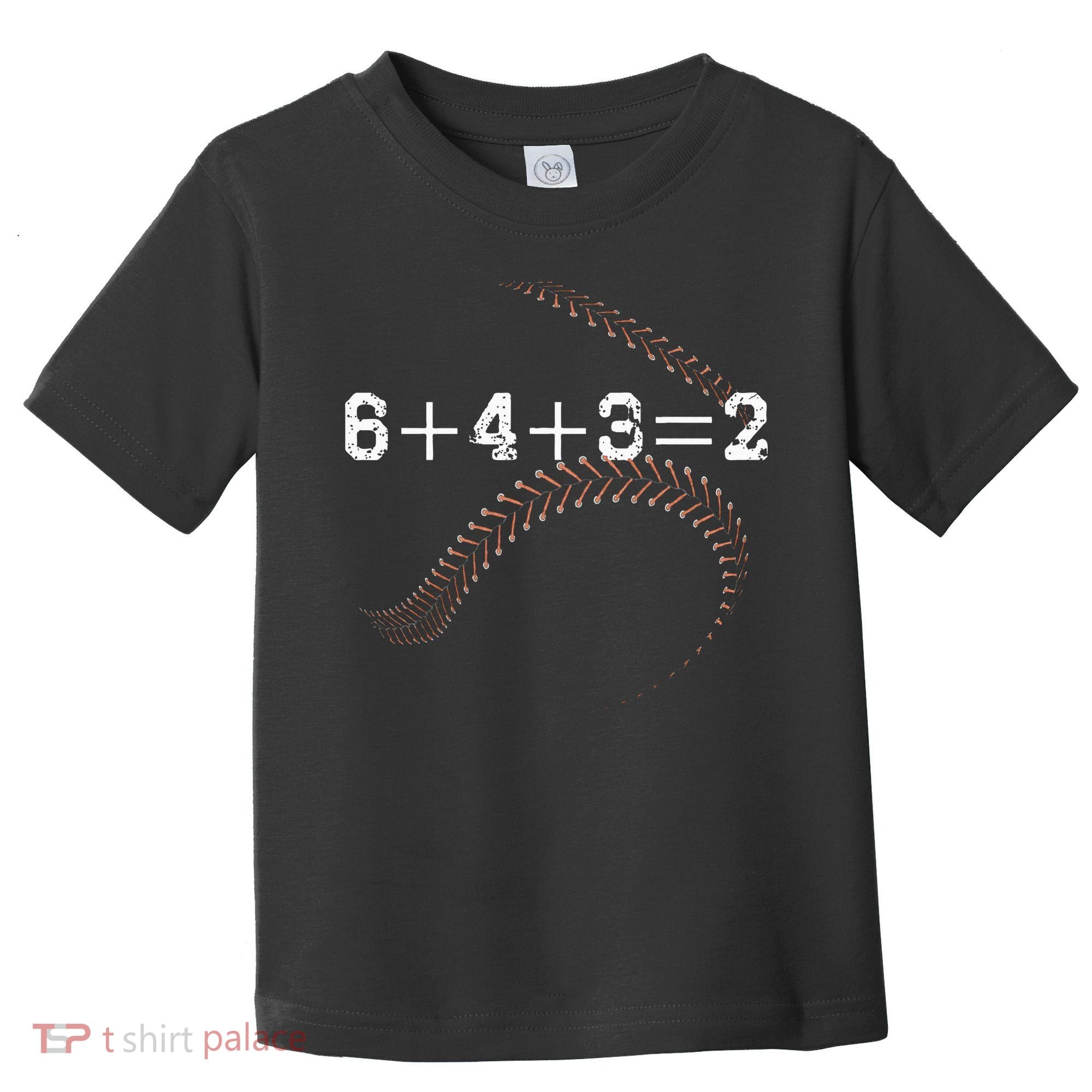 6+4+3=2 643 Double Play Outs Baseball Player Coach Softball Toddler T-Shirt