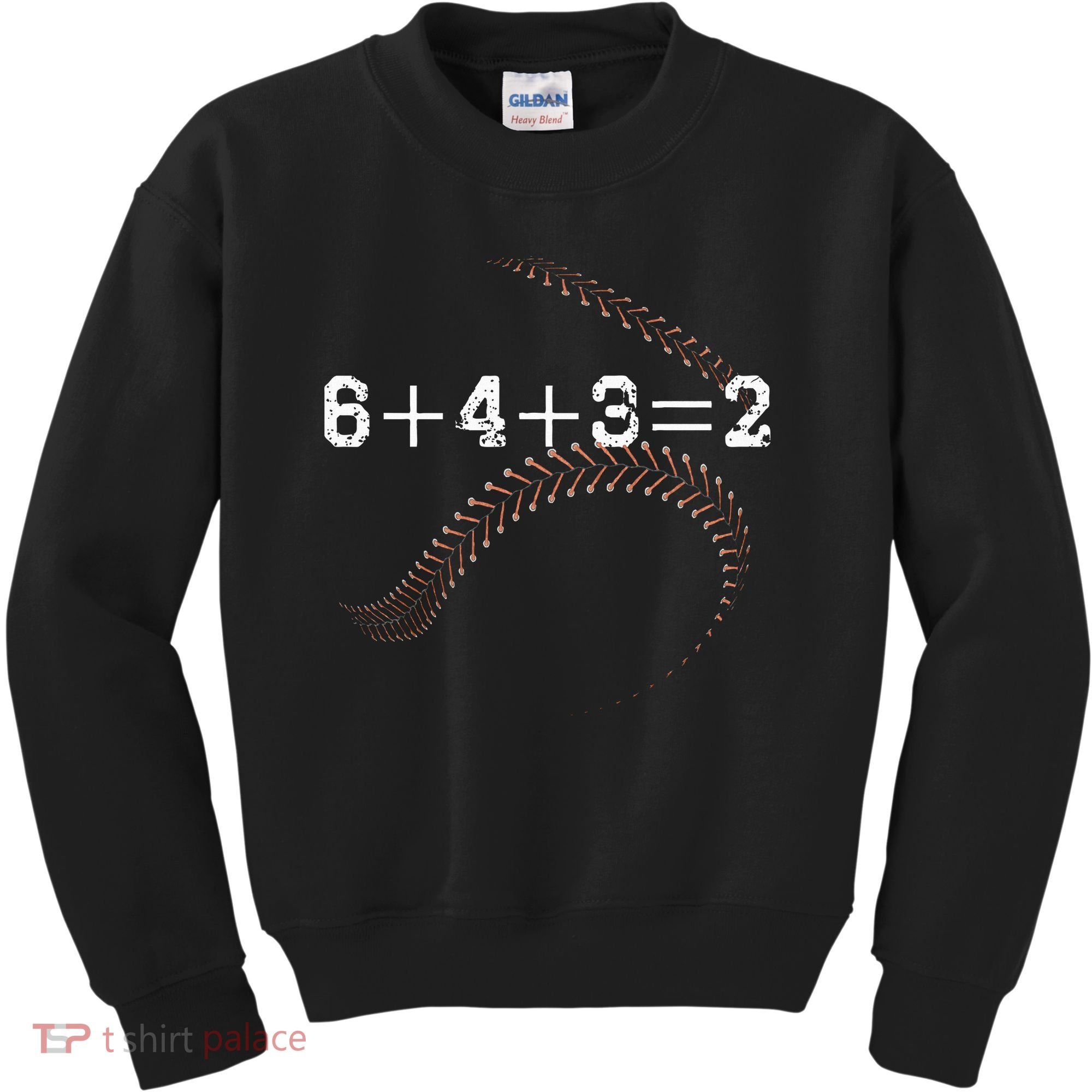 6+4+3=2 643 Double Play Outs Baseball Player Coach Softball Kids Sweatshirt