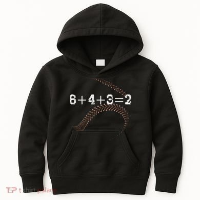 6+4+3=2 643 Double Play Outs Baseball Player Coach Softball Kids Hoodie