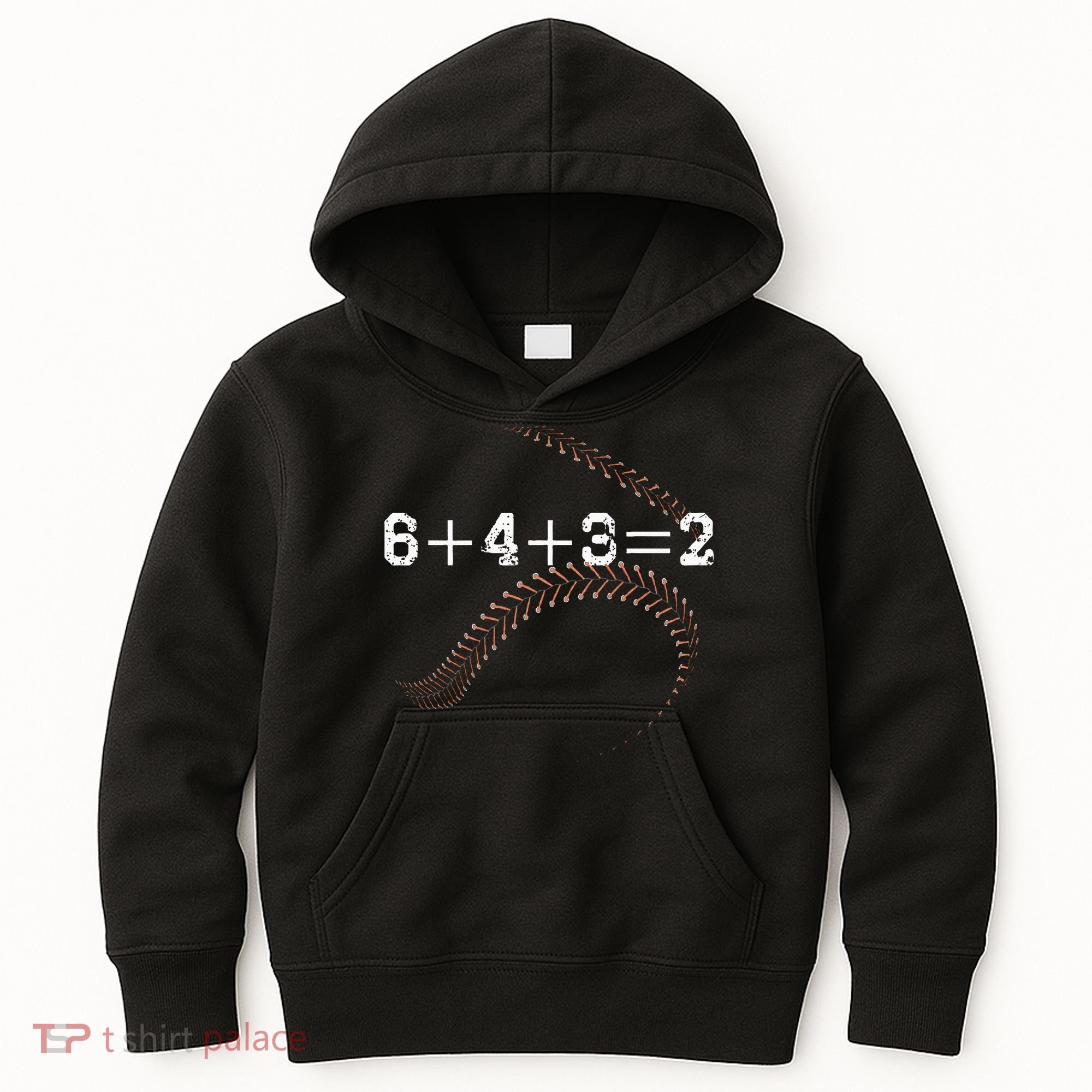 6+4+3=2 643 Double Play Outs Baseball Player Coach Softball Kids Hoodie