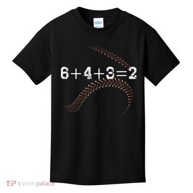 6+4+3=2 643 Double Play Outs Baseball Player Coach Softball Kids T-Shirt