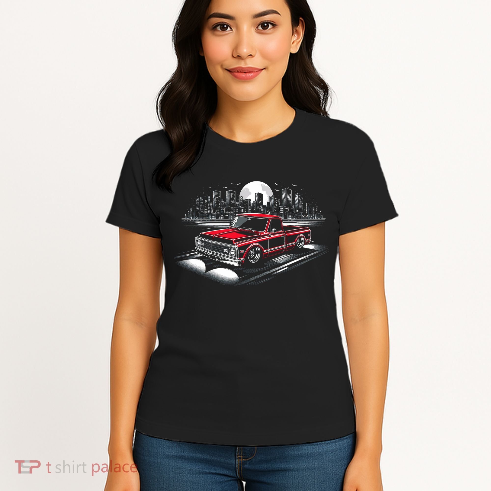 67 72 Classic C10 Pickup Truck Slammed Lowered Airride Women's T-Shirt