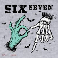 6 7 Meme Funny Witch Skeleton Hands 67 Halloween Women's Sweatshirt thumb 2