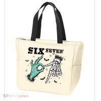 6 7 Meme Funny Witch Skeleton Hands 67 Halloween Tote Bag thumb 3