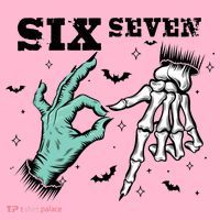 6 7 Meme Funny Witch Skeleton Hands 67 Halloween Coaster thumb 2