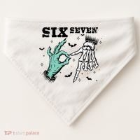 6 7 Meme Funny Witch Skeleton Hands 67 Halloween USA-Made Doggie Bandana thumb 0