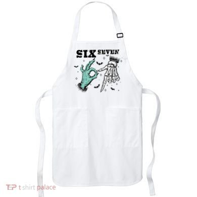 6 7 Meme Funny Witch Skeleton Hands 67 Halloween Apron