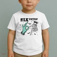 6 7 Meme Funny Witch Skeleton Hands 67 Halloween Toddler T-Shirt thumb 2