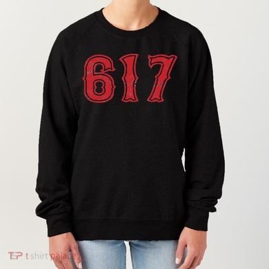617 Area Code Boston Fan Baseball Women's Sweatshirt