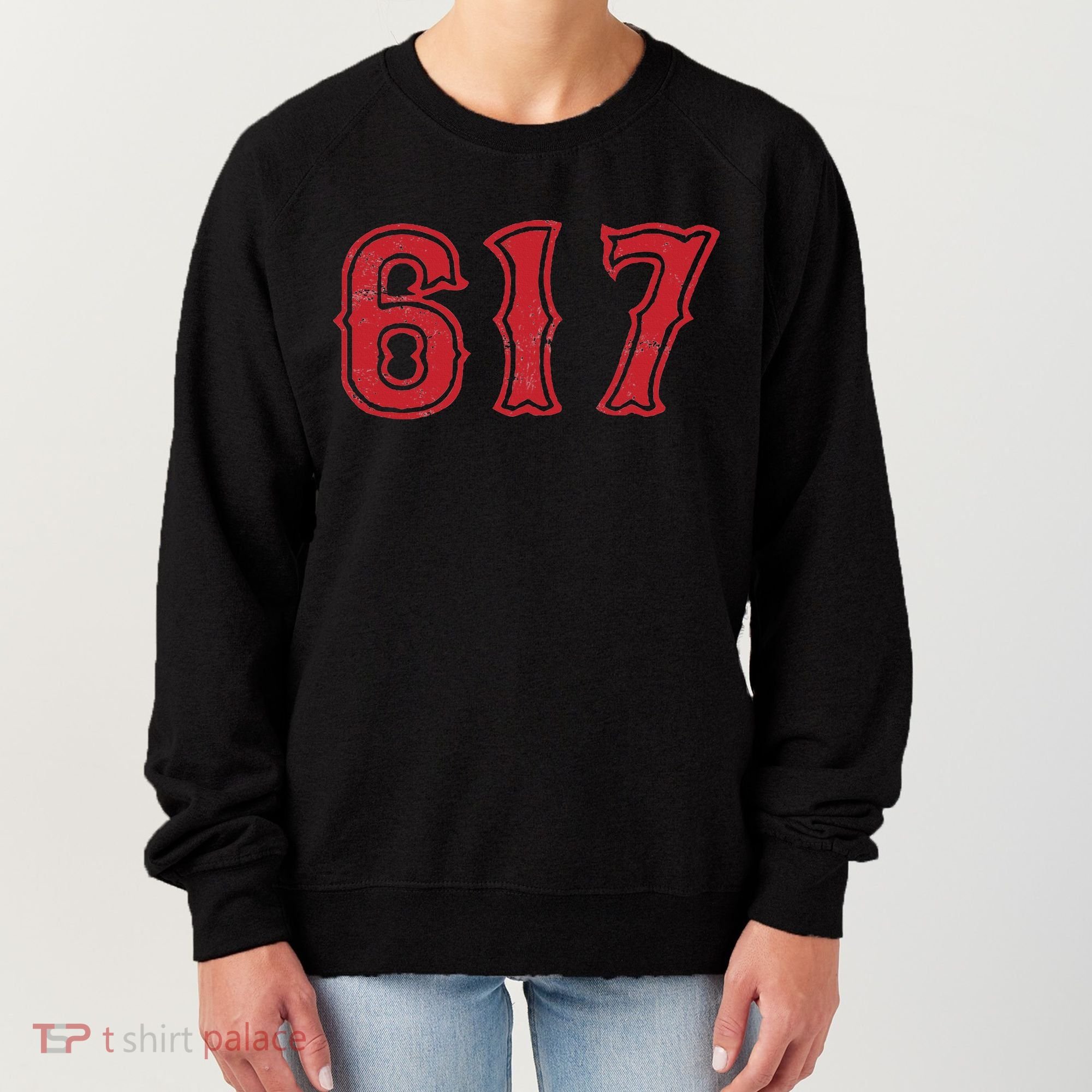 617 Area Code Boston Fan Baseball Women's Sweatshirt