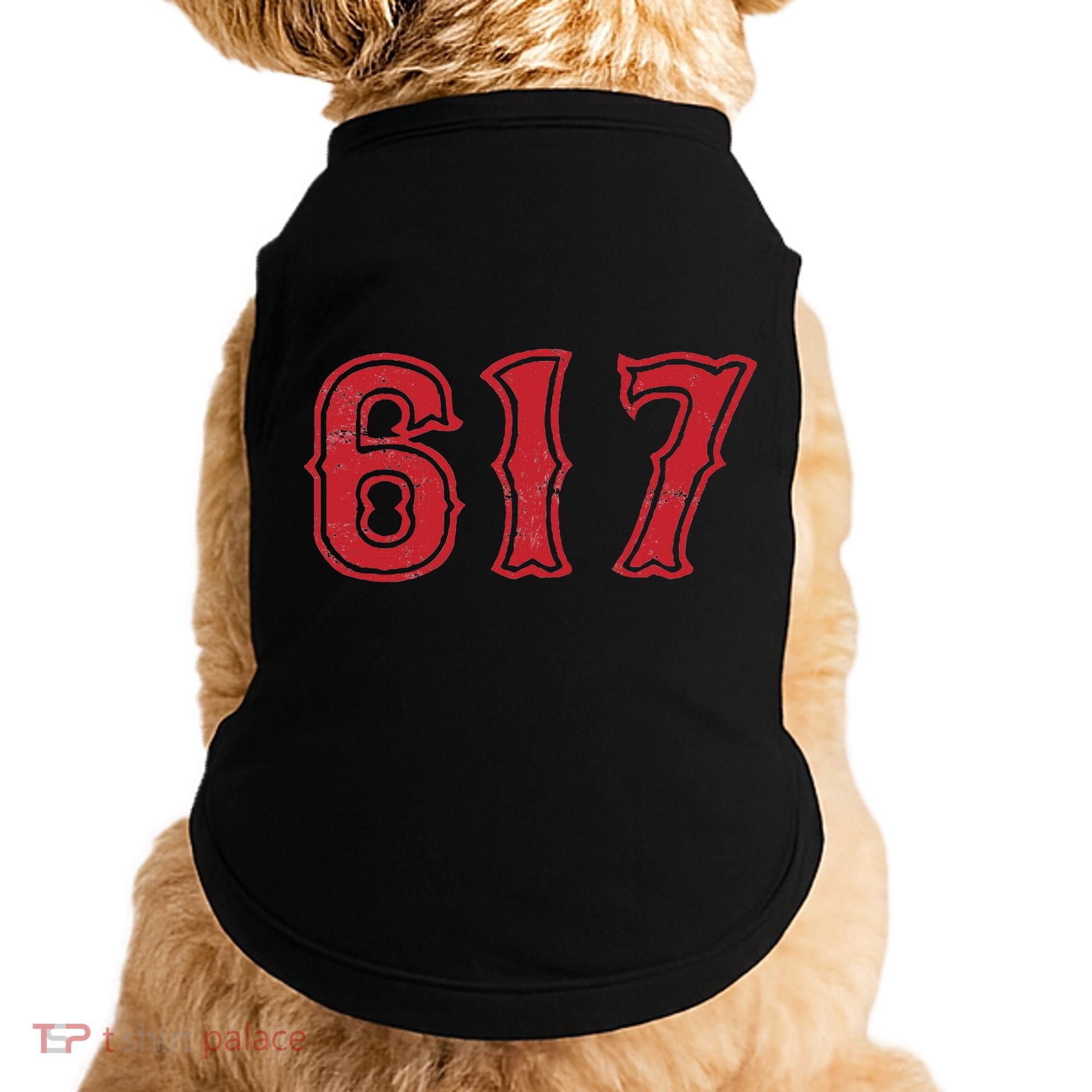 617 Area Code Boston Fan Baseball Doggie Tank