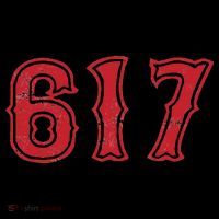 617 Area Code Boston Fan Baseball T-Shirt thumb 7