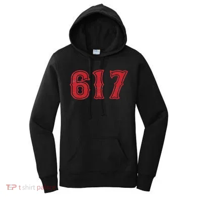617 Area Code Boston Fan Baseball Women's Hoodie