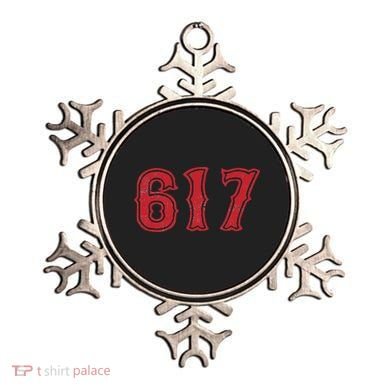617 Area Code Boston Fan Baseball Ornament